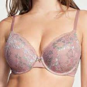 Victoria's Secret‎ Pink Metallic Push-Up Bra 38D Perfect Shape Body By Victoria